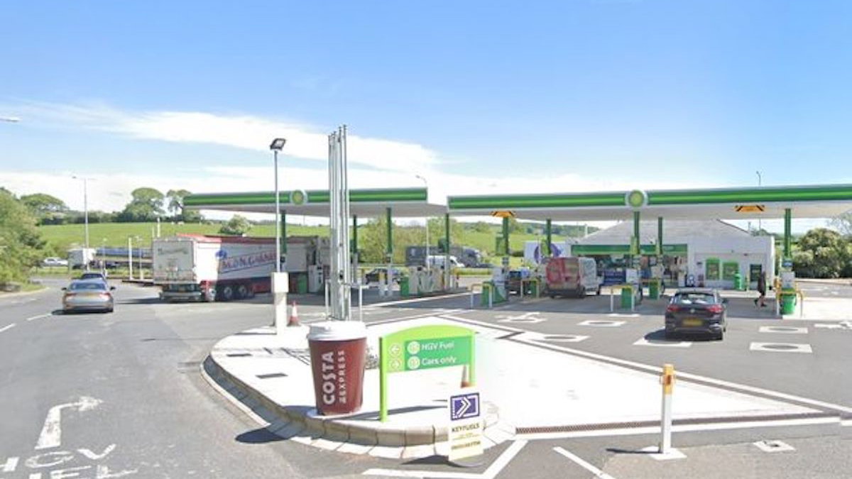 Petrol prices in the UK, BP forecourt in Cumbria