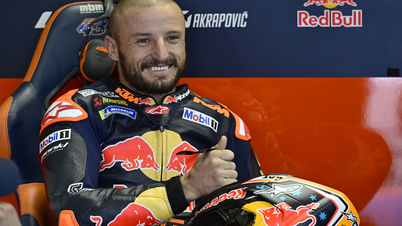 Jack Miller, 2024 MotoGP Dutch TT, garage. - Gold and Goose