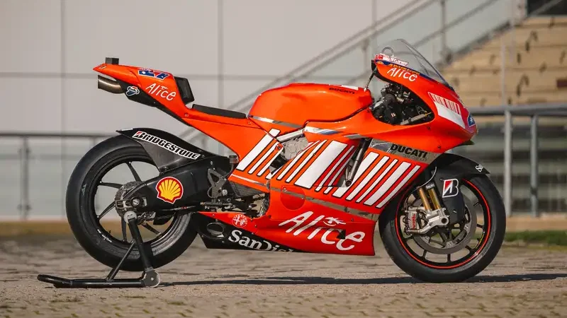 An ex-Casey Stoner 2007 Ducati MotoGP bike