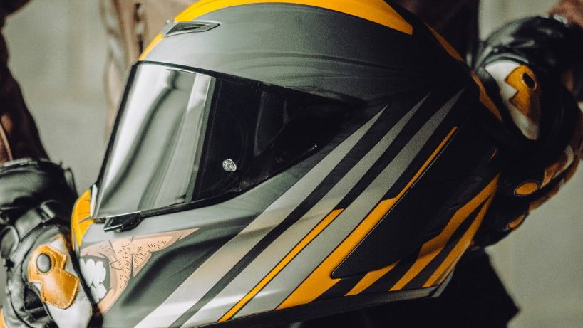 The Wolverine Ruroc motorcycle helmet
