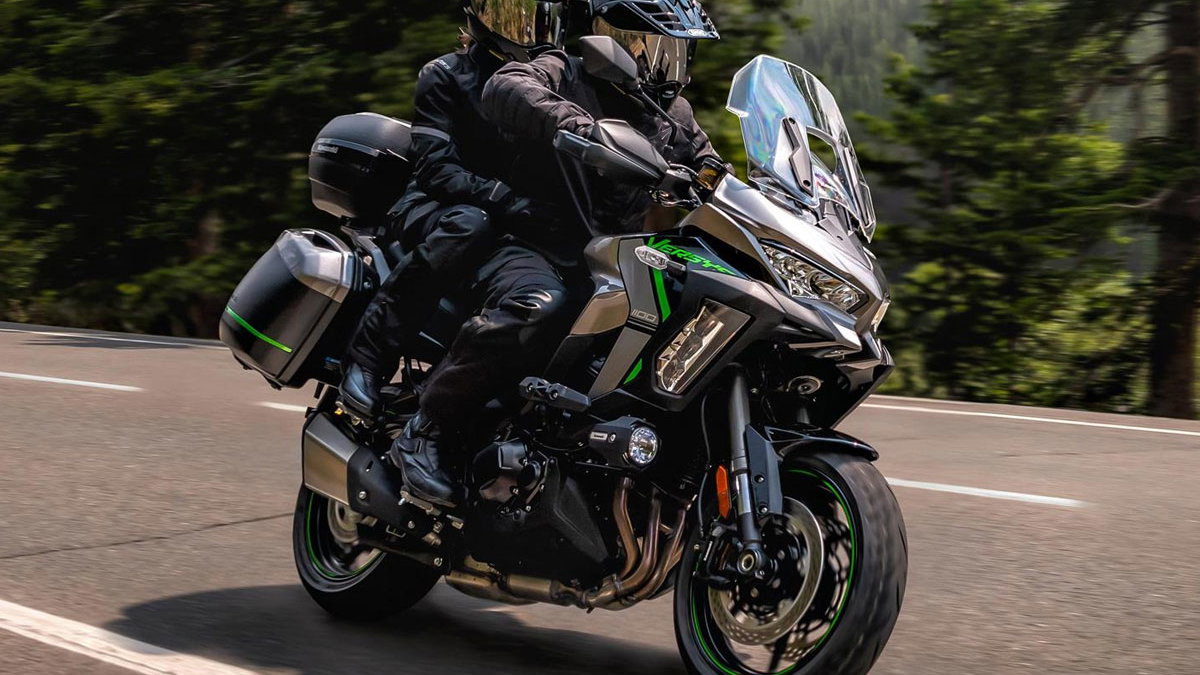 A touring motorcycle