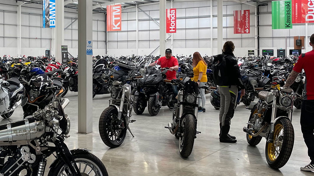 A motorcycle dealership 