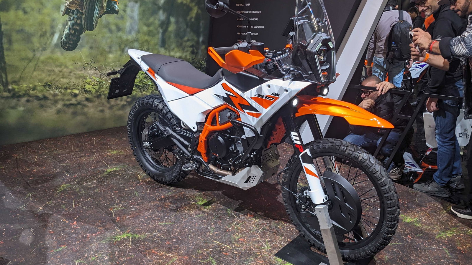 The 2025 390 Adventure R pictured at EICMA