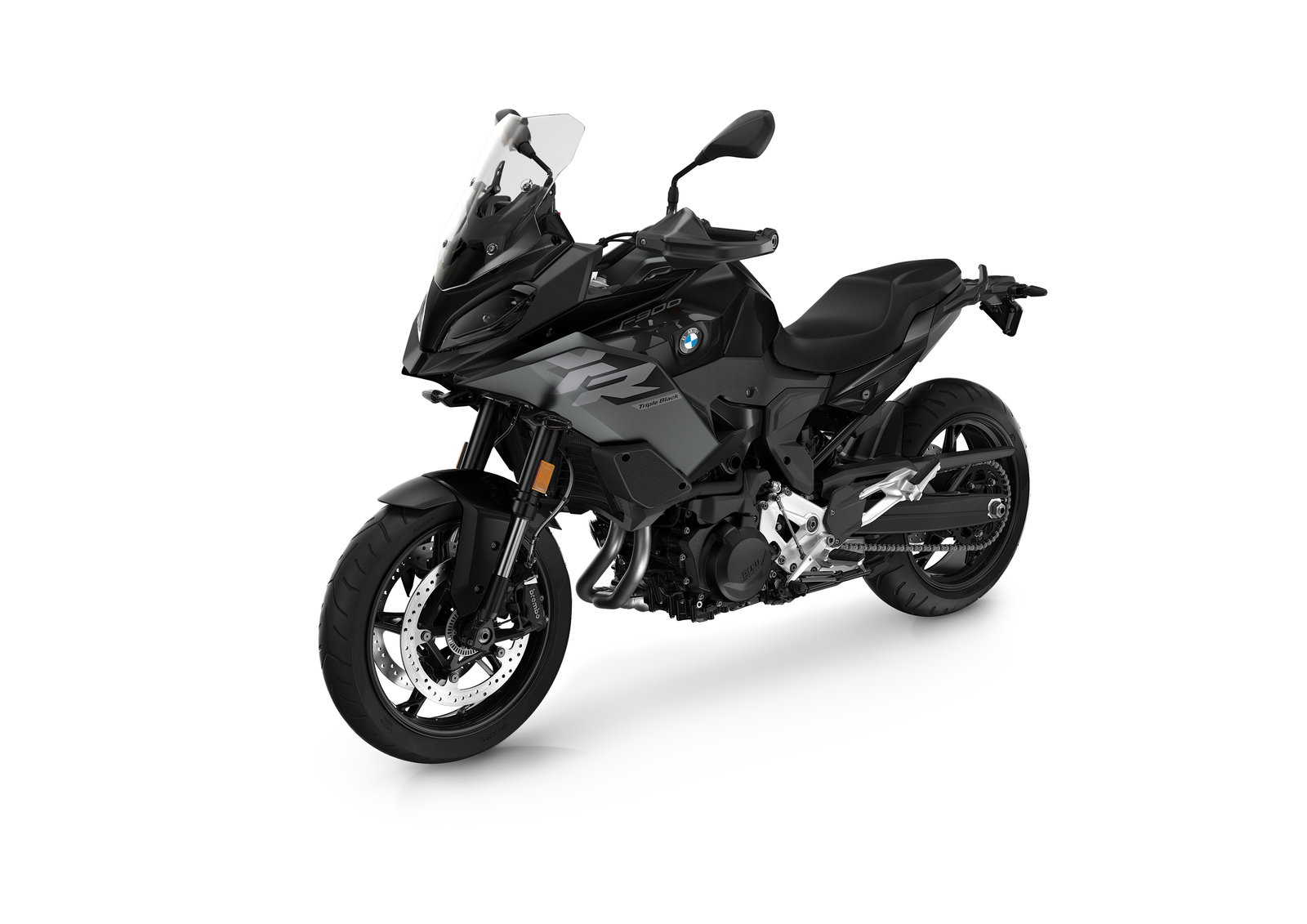 The 2025 BMW F900 XR in its Triple Black livery