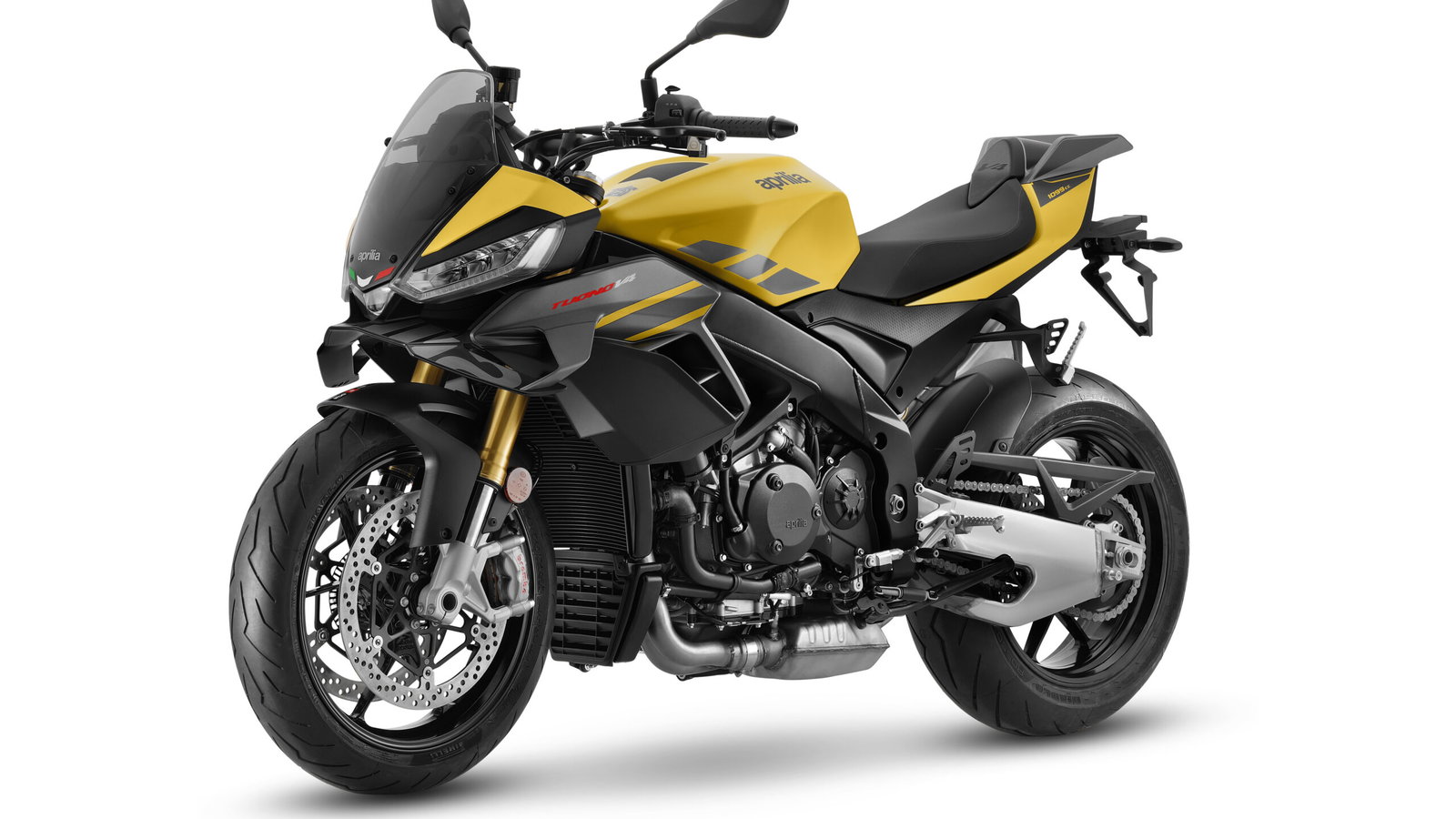 Aprilia Tuono V4 yellow