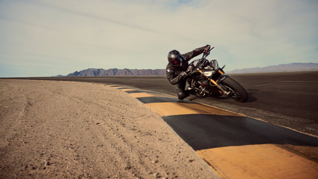 The Speed Triple 1200 RS ridden on track
