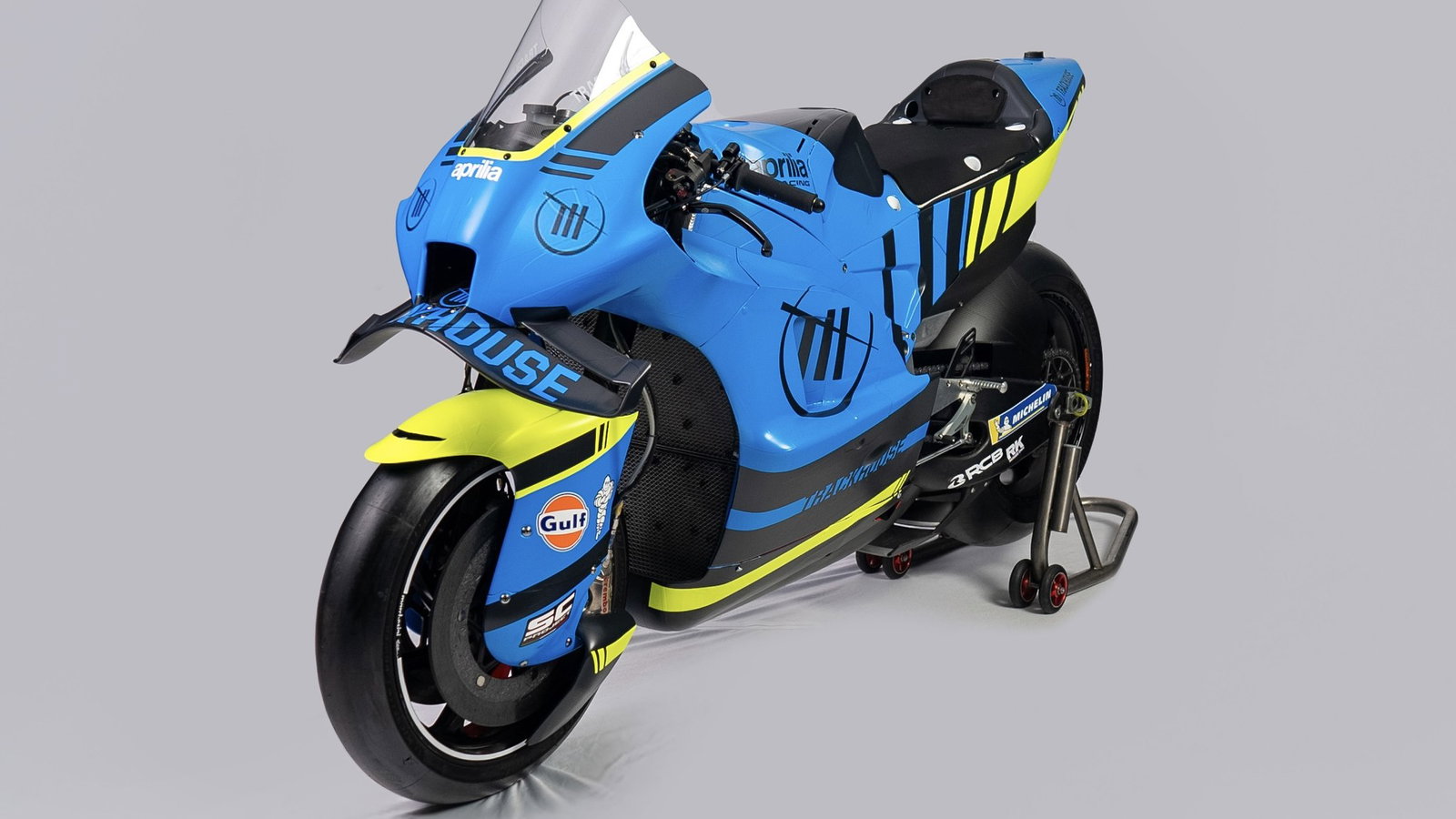 The Trackhouse Racing Aprilia RSGP MotoGP bike