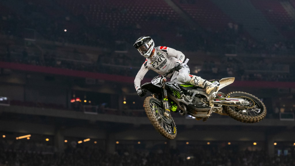 The Triumph TF 250-X and Jordan Smith have taken a first AMA Supercross win