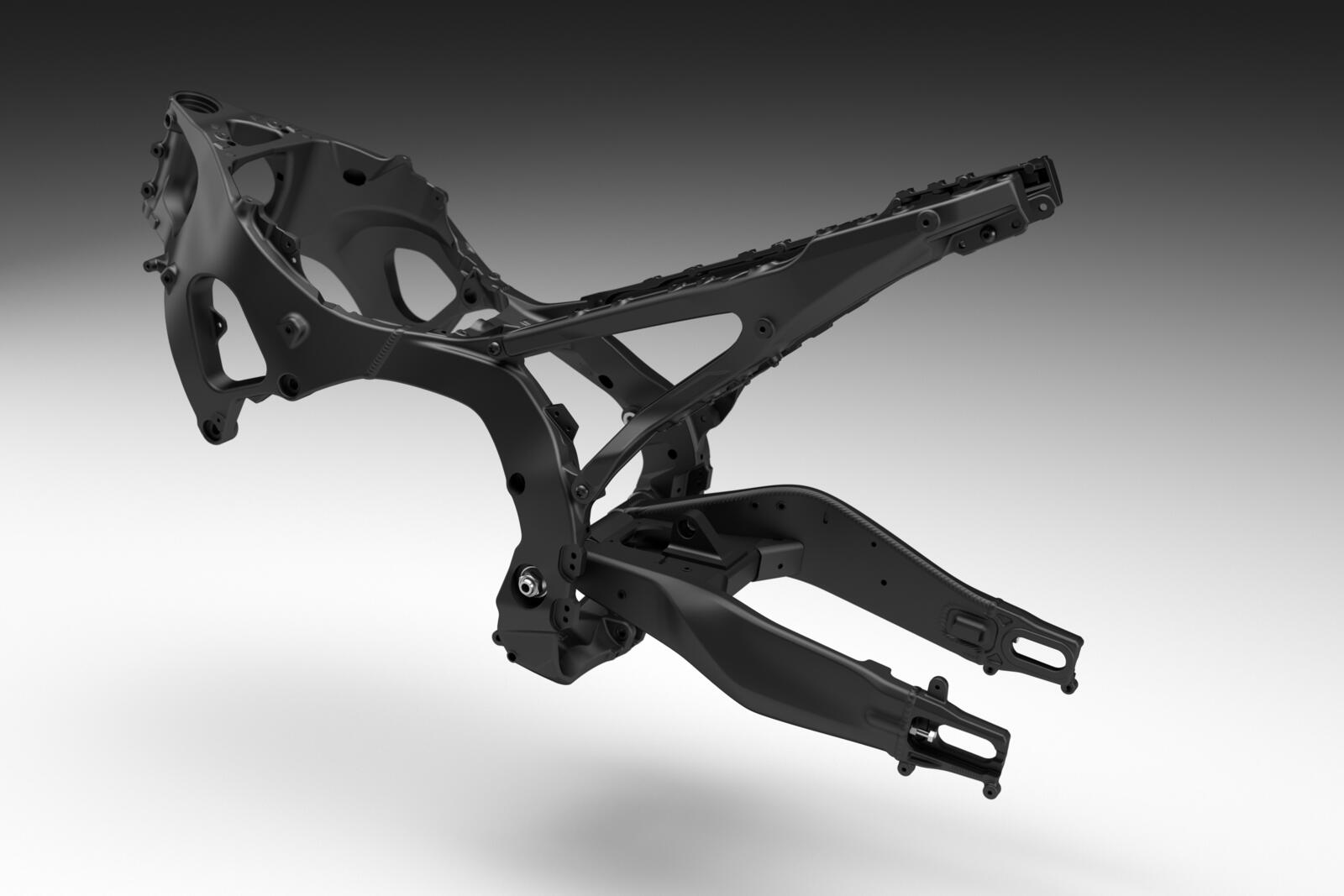 The Deltabox frame of the Yamaha R9