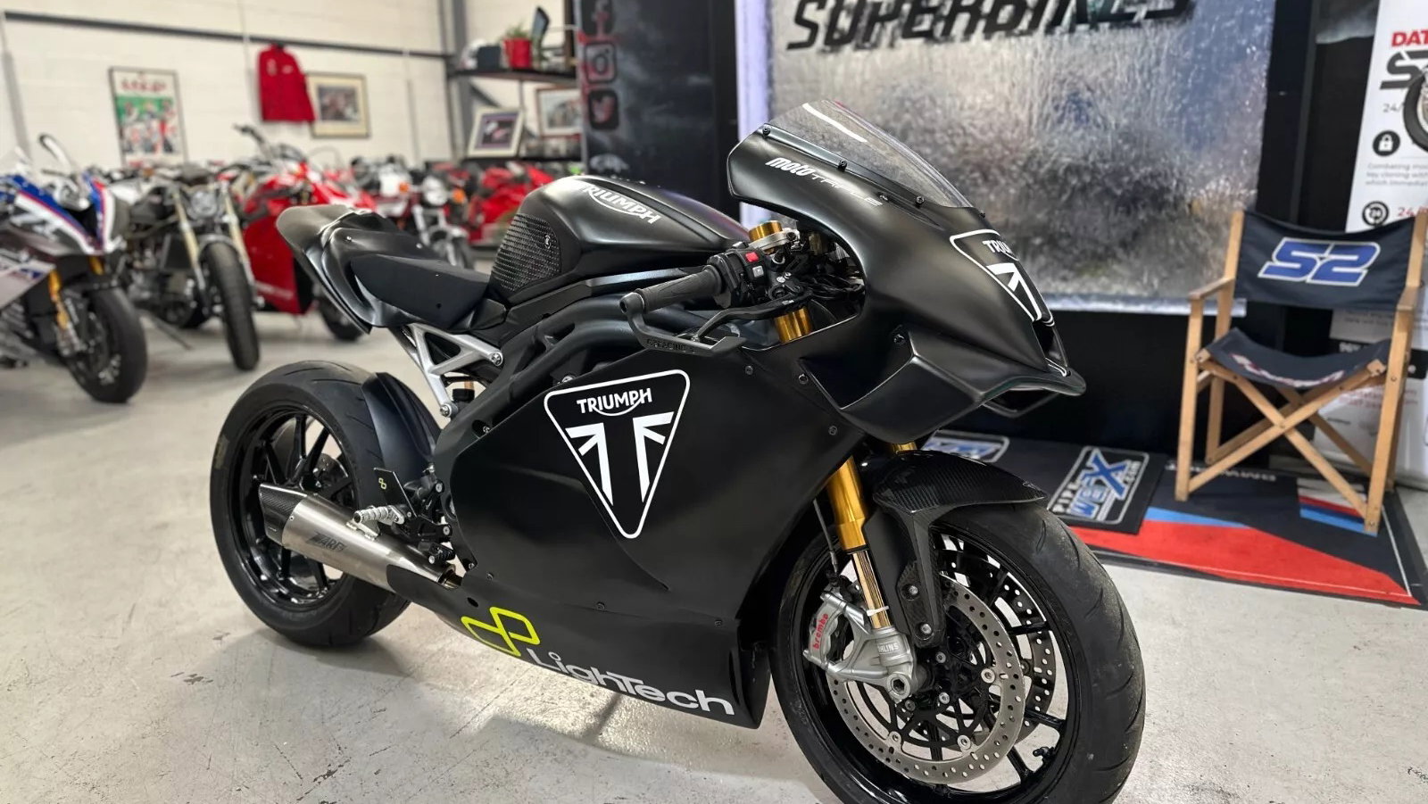 A Speed Triple 1200 RS trackday bike