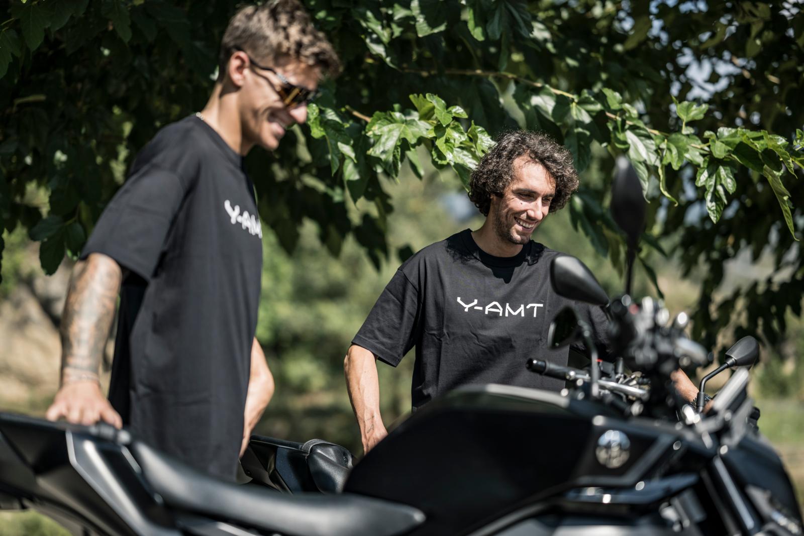Fabio Quartararo and Alex Rins testing the Yamaha MT-09 Y-AMT