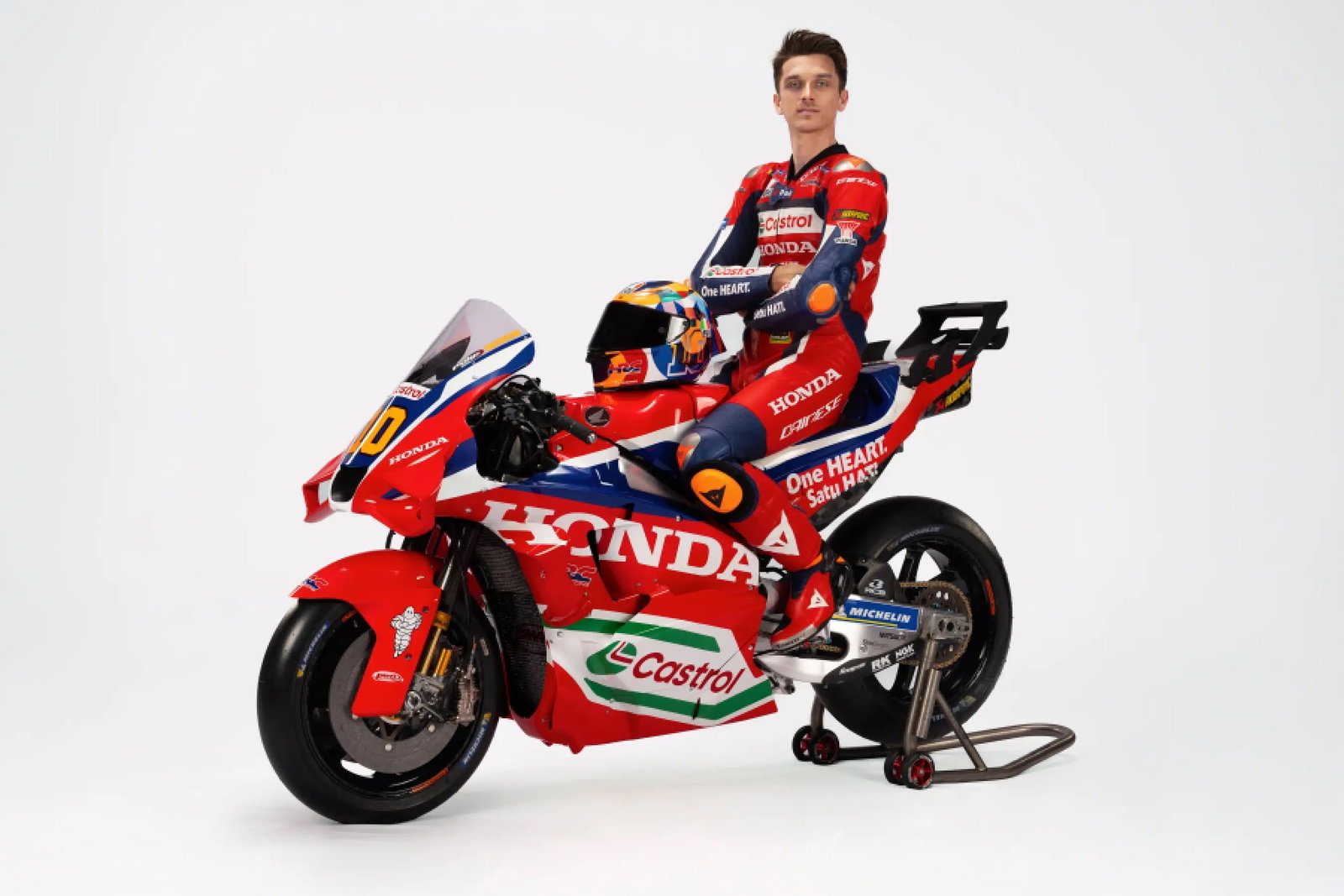 Luca Marini on the Honda MotoGP Bike