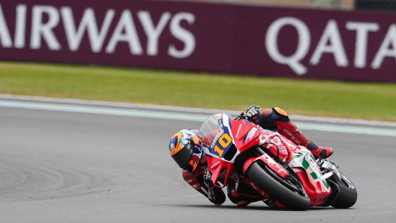 Luca Marini taking part in the British MotoGP round