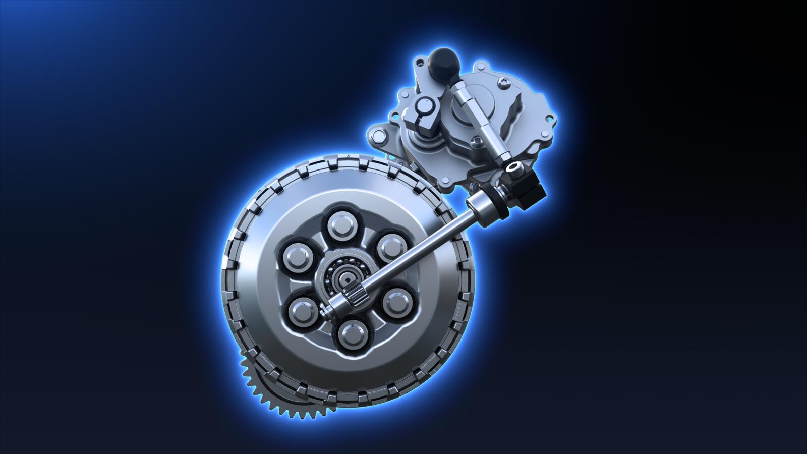 A cutaway image of the Y-AMT system on a CP3 engine