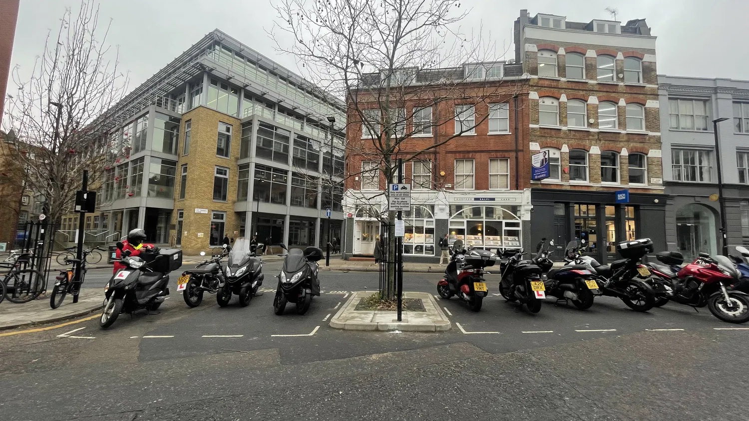 A Motorcycle Parking Bay in London