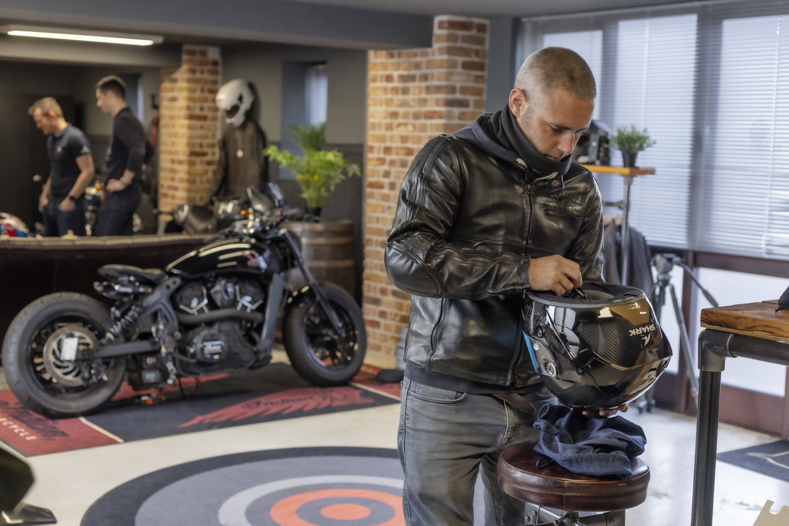 The Shark Aeron motorcycle helmet