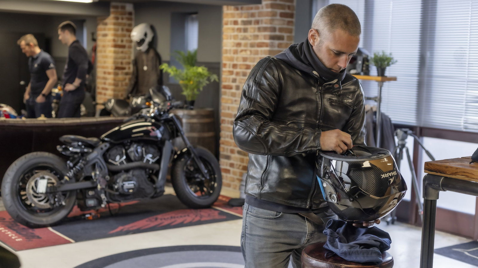 The Shark Aeron motorcycle helmet