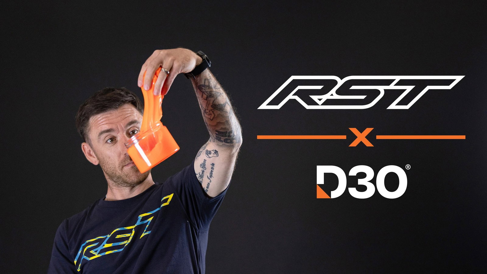 Lee Johnston holding some D3O