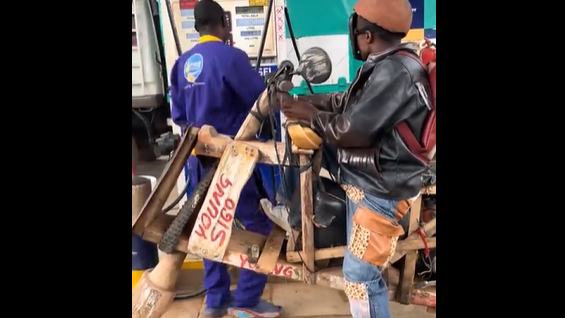 Motorcycle made from wood