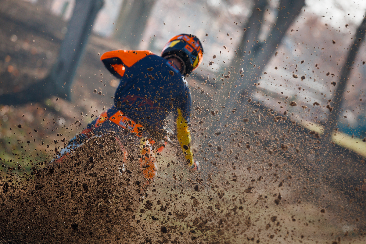 KTM motorcycle riding off-road