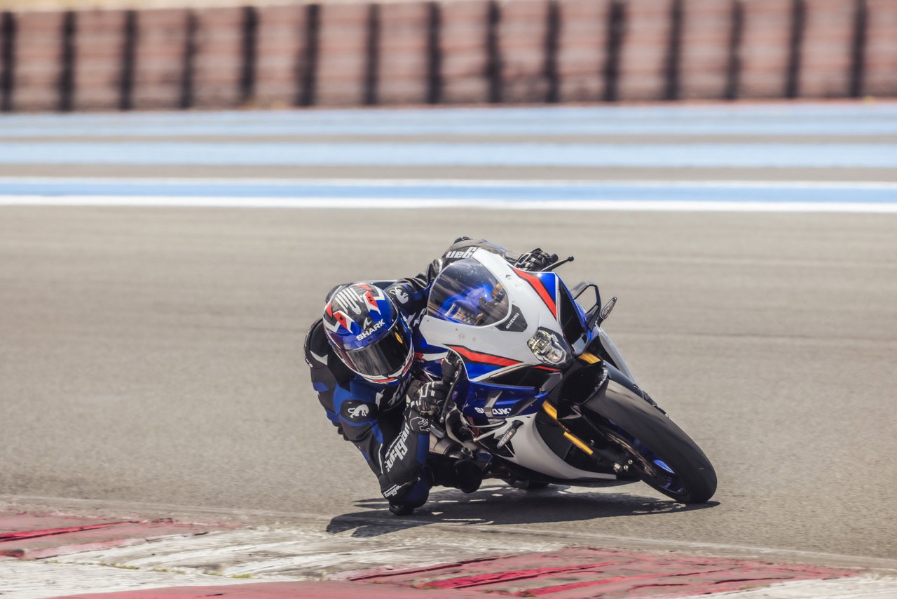 The iconic looking white and blue option