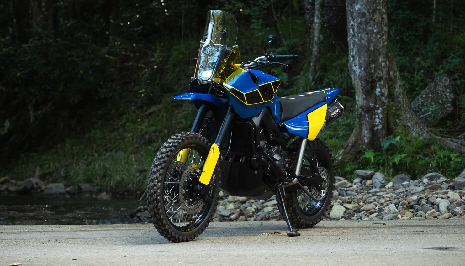 A custom-built Yamaha MT-09 T9 Tenere