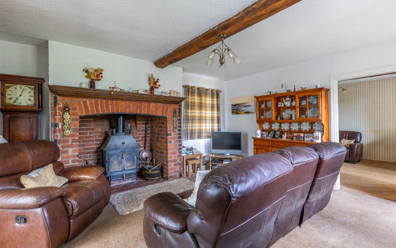 the interior of the farmhouse