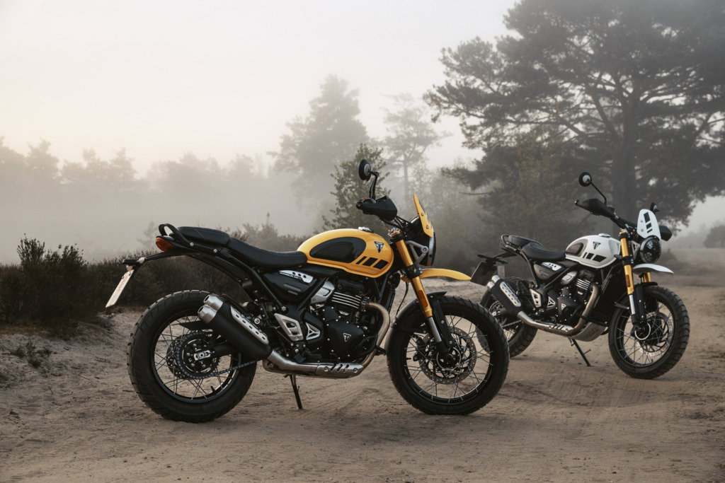 The Triumph Scrambler 400 XC
