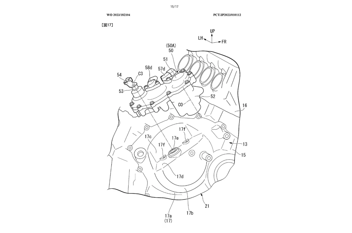 The clutch-side of the CB1000R engine showing how the E-clutch system fits