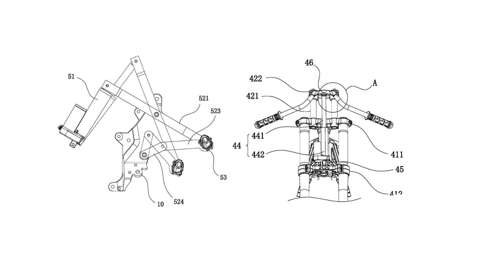 CFMoto adjustable handlebars patent