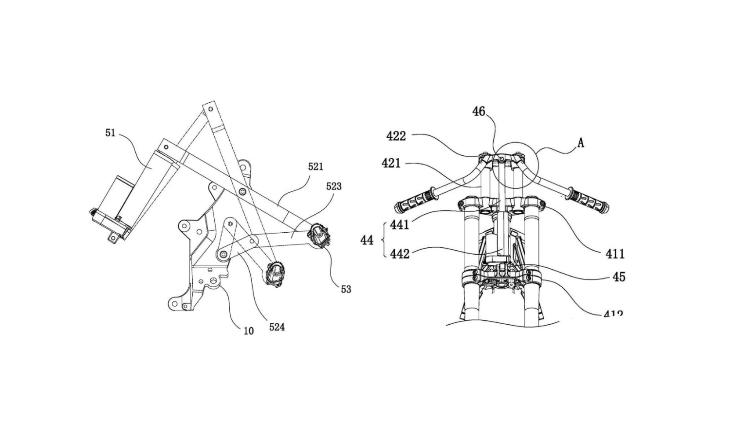 CFMoto adjustable handlebars patent