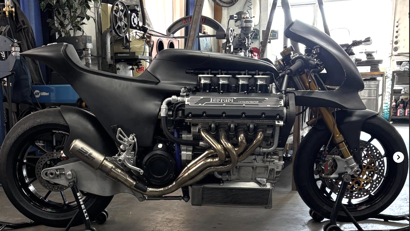 Maxwell Hazen Motorworks Ferrari custom motorcycle