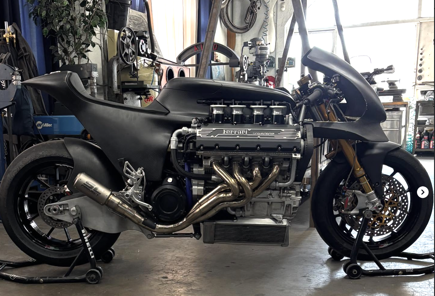 Maxwell Hazen Motorworks Ferrari custom motorcycle