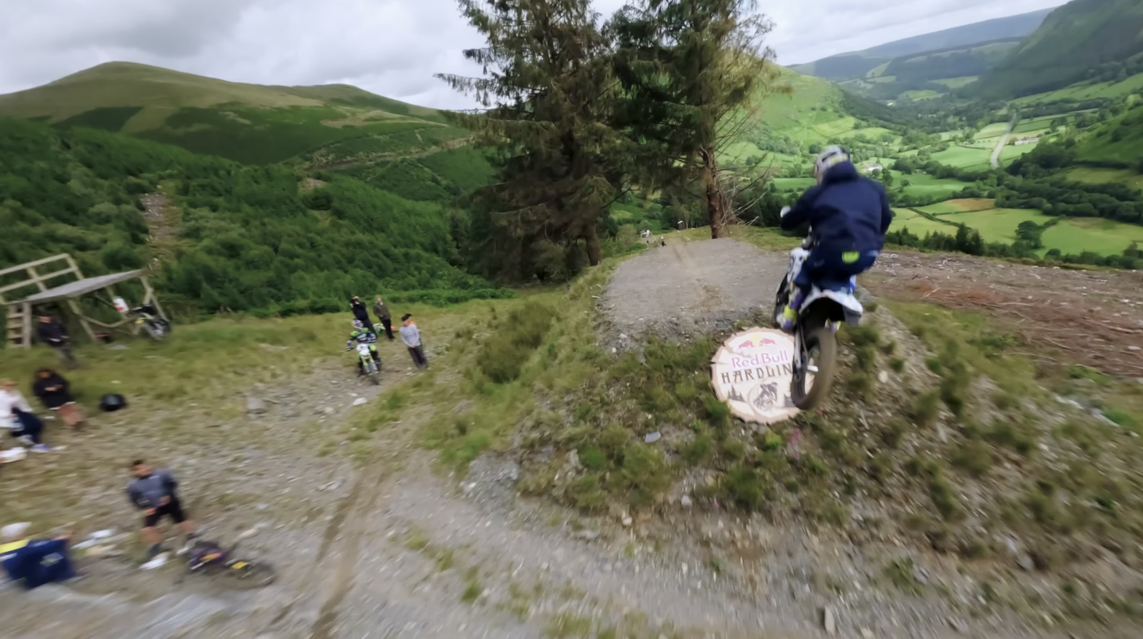 Hitting the Red Bull Hardline course on an enduro bike