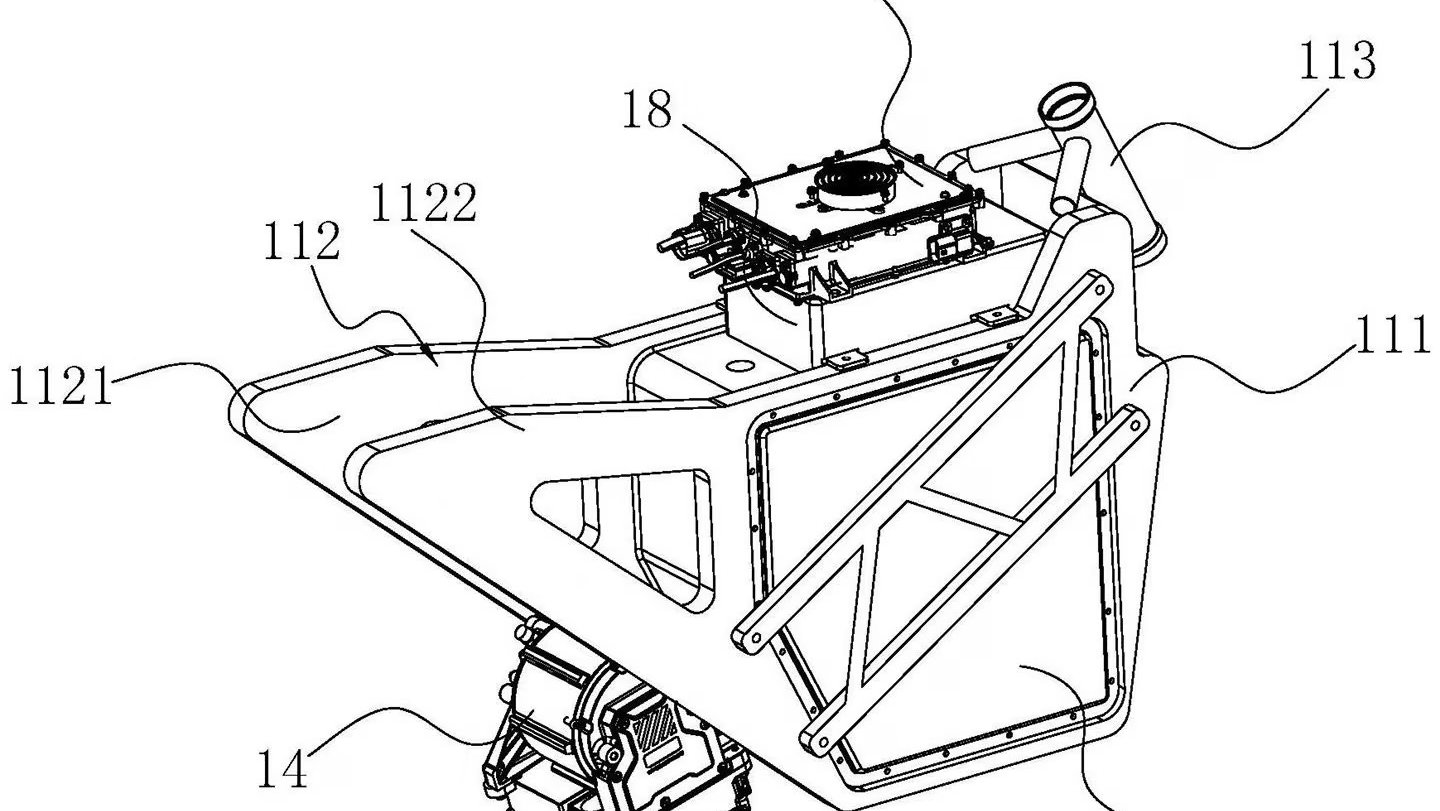 The frame of a CFMoto electric sports bike