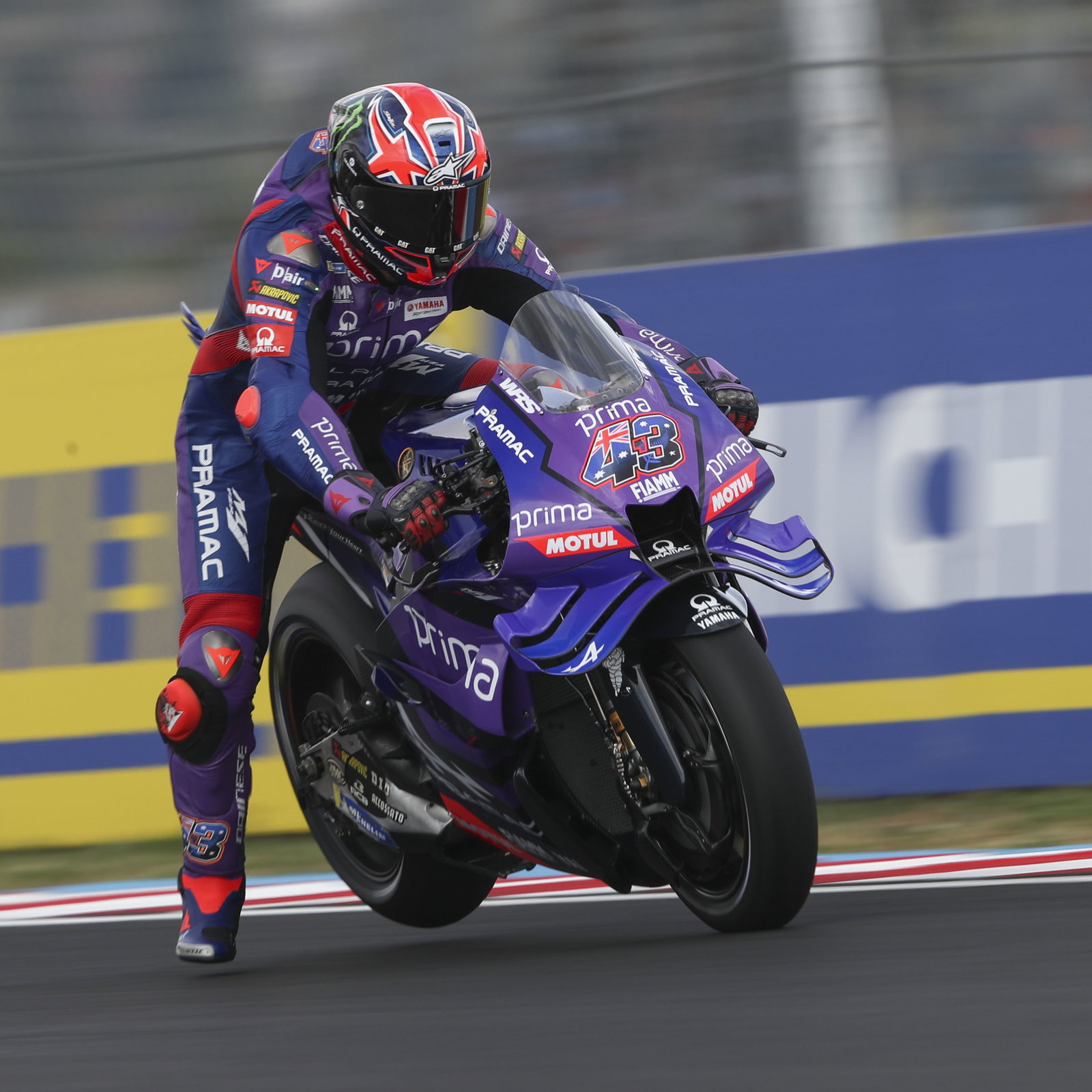 Jack Miller riding a Yamaha at the Balaton Park circuit. Photo credit - Gold and Goose