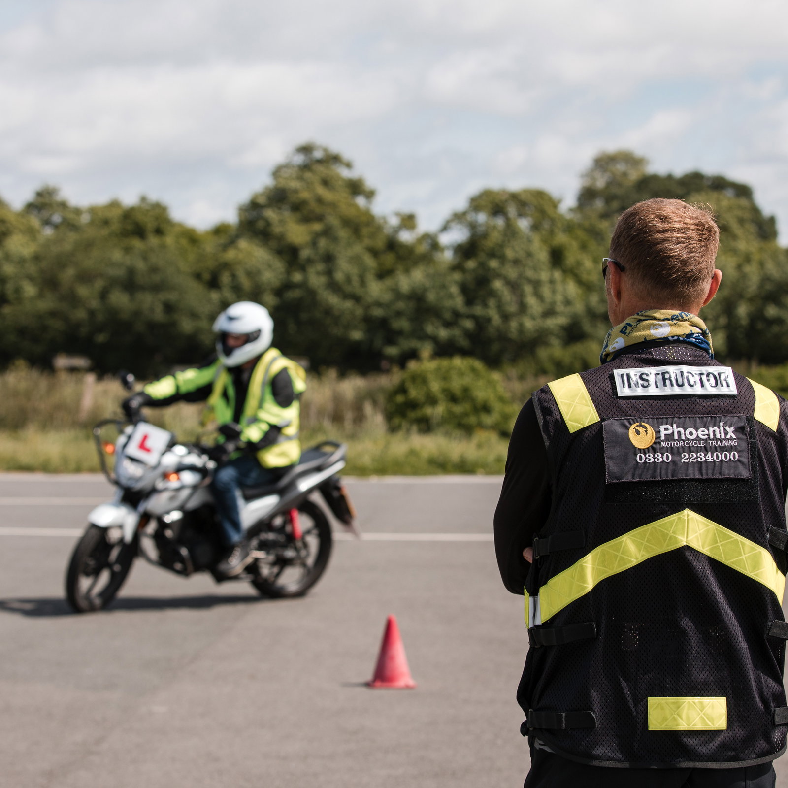 Motorcycle training taking place