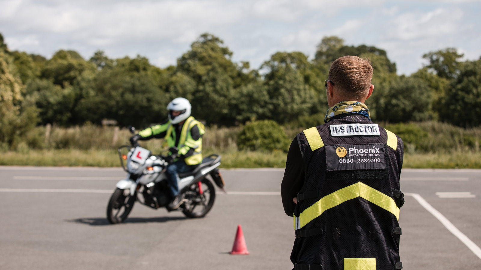 Motorcycle training taking place