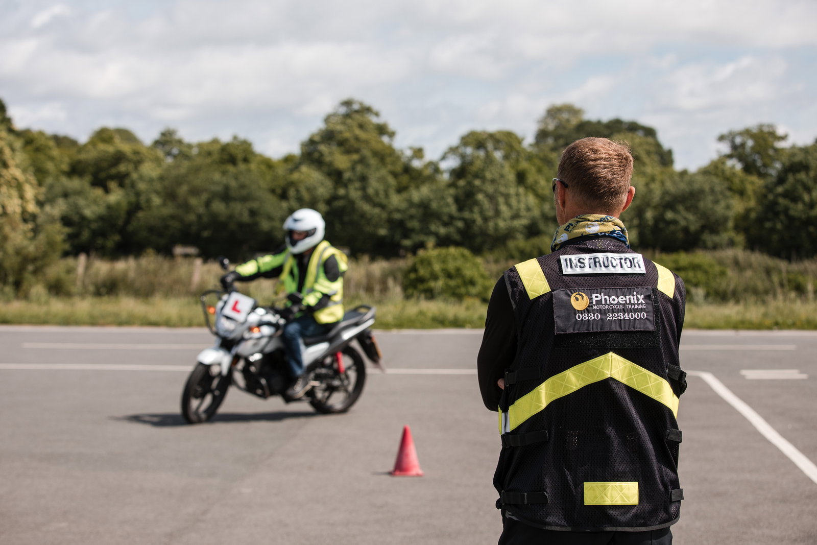 Motorcycle training taking place