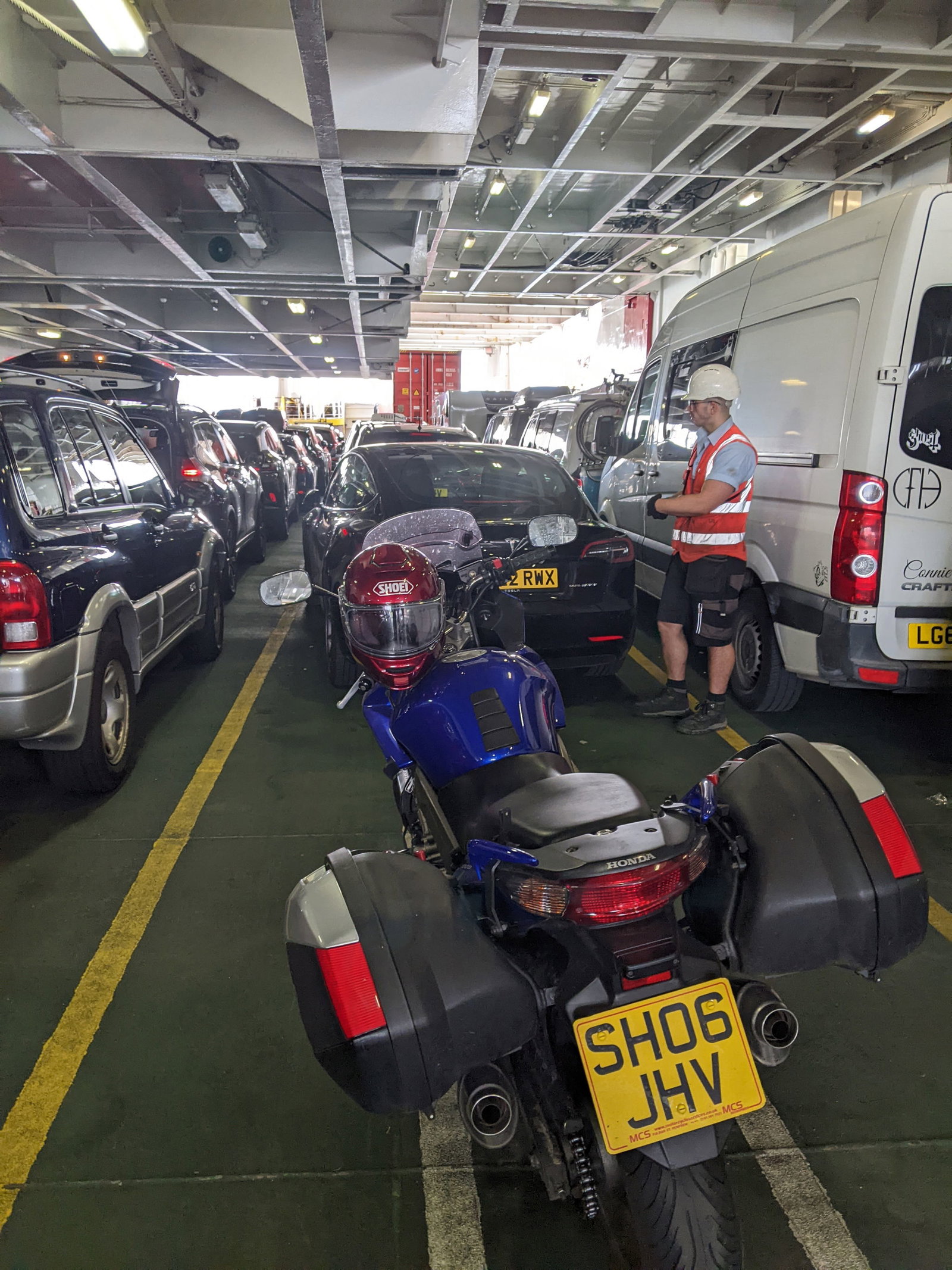 Honda CBF1000 on ferry