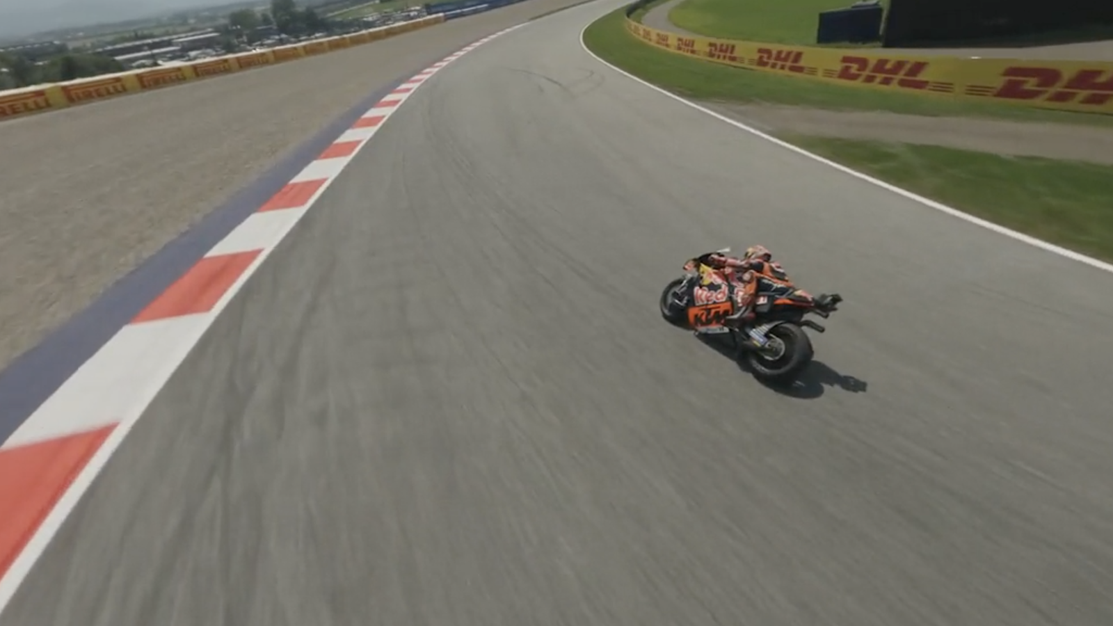 Red Bull's Drone 1 racing Jonas Folgar who is riding a KTM RC16