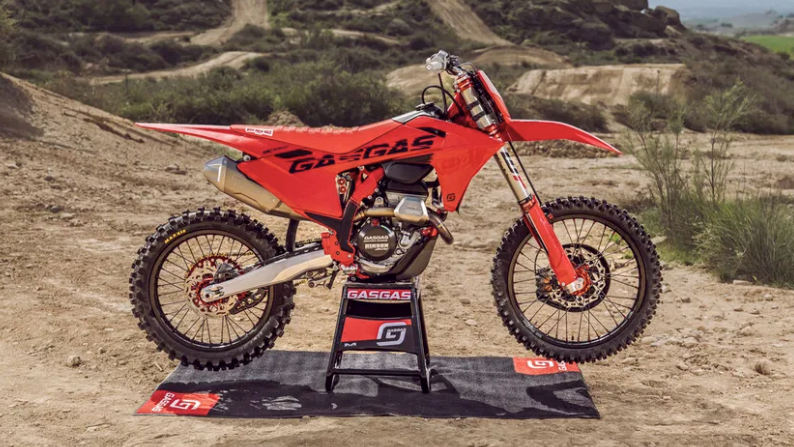 GasGas motocross bike on display
