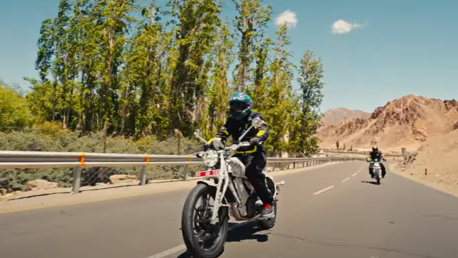 Royal Enfield's new Flying Flea C6 during a test