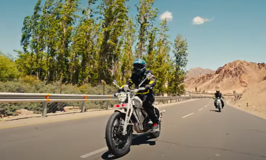 Royal Enfield's new Flying Flea C6 during a test