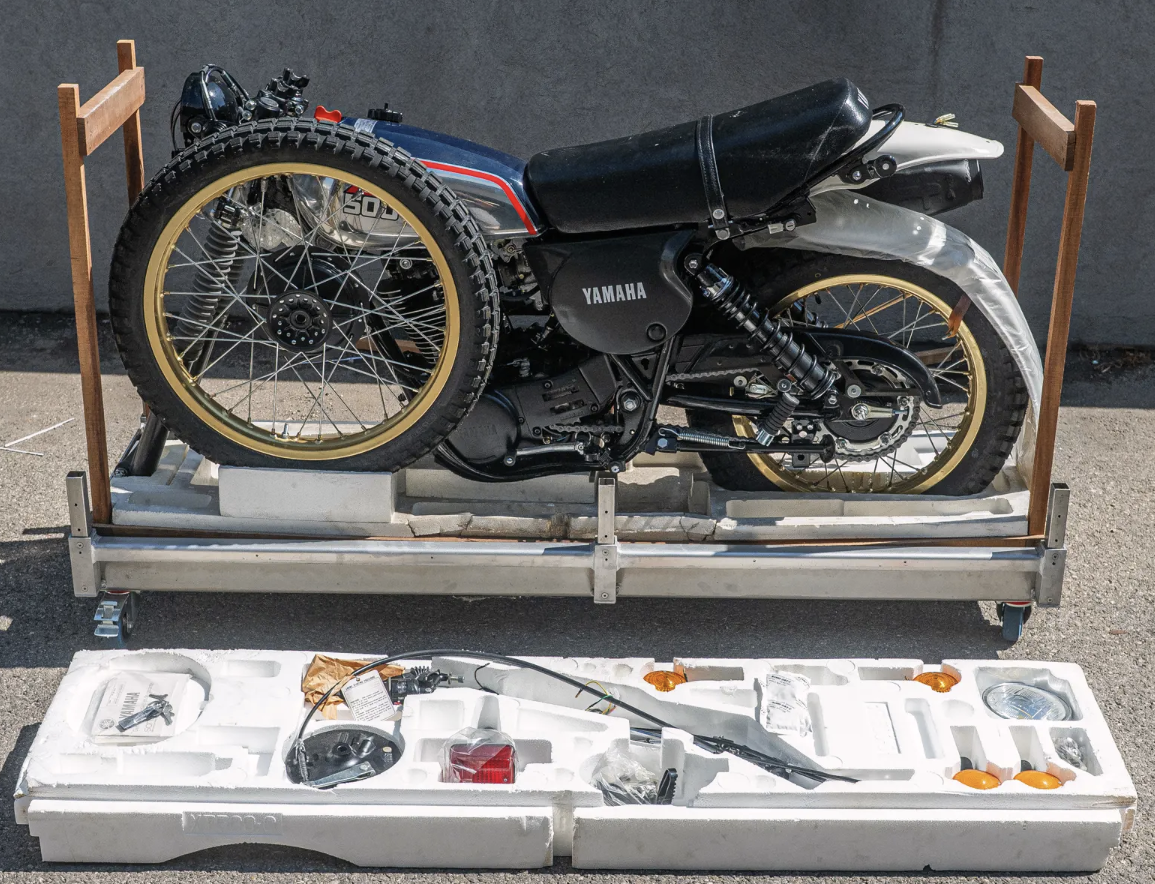 Yamaha XT500 with assembly parts courtesy of RM Sotherby's. Photo credit - Loic Kernen