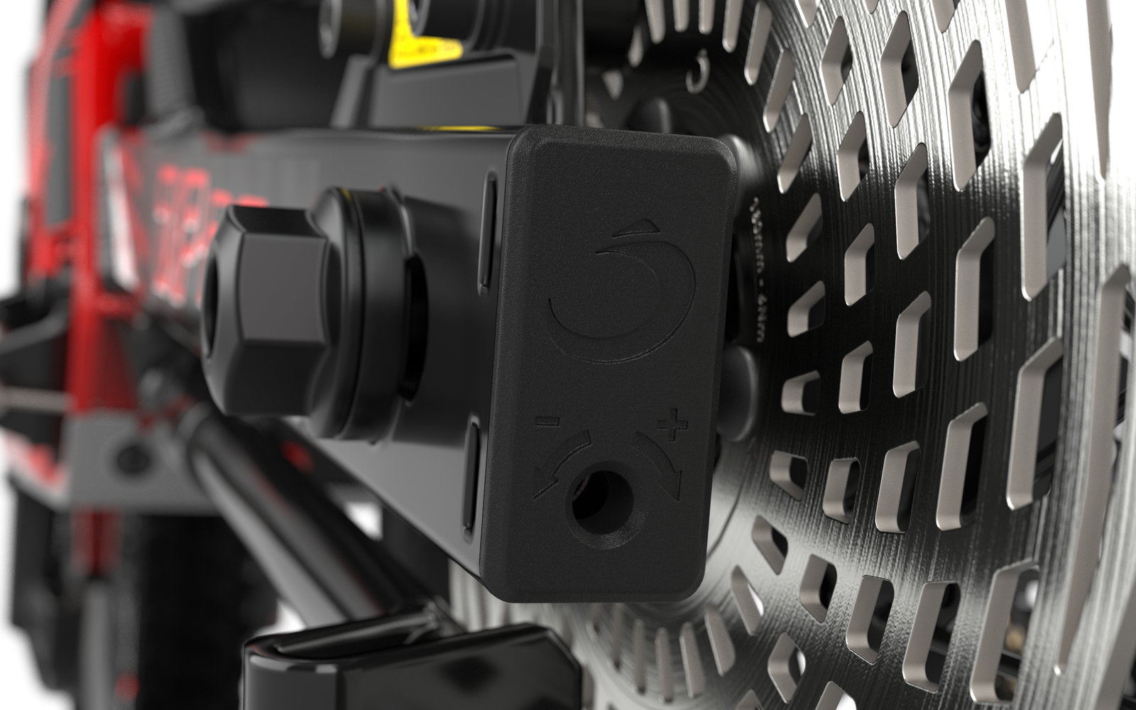 The disc brakes on the Oset are extremely powerful