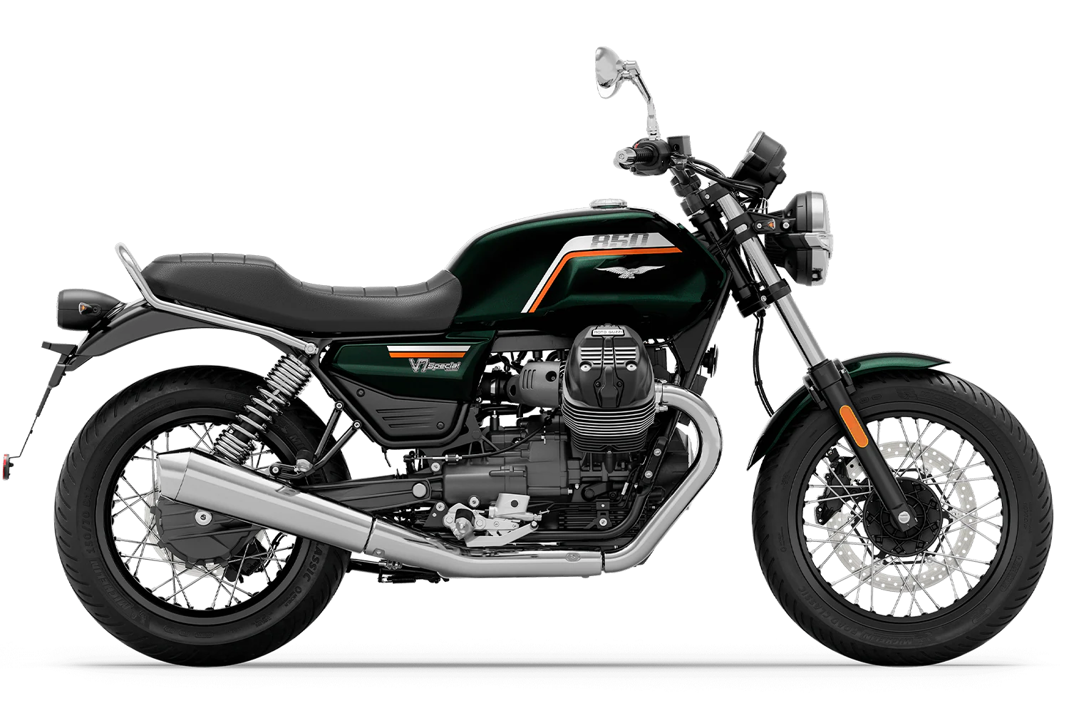 Moto Guzzi V7 Special in Nero Smeraldo colour scheme