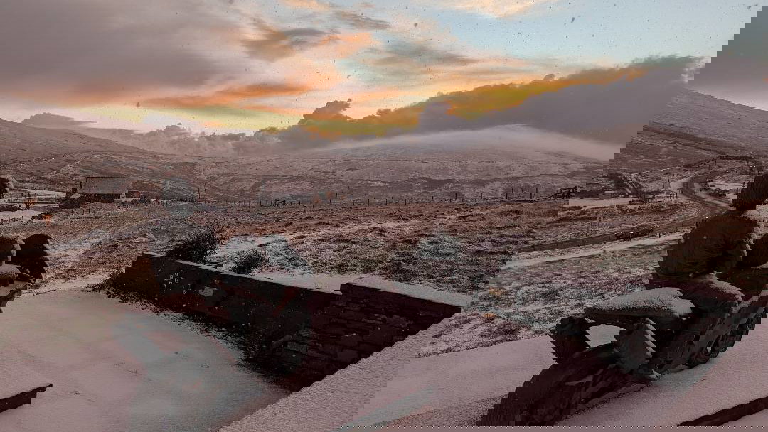 The Joey Dunlop memorial outside the Victory Cafe 