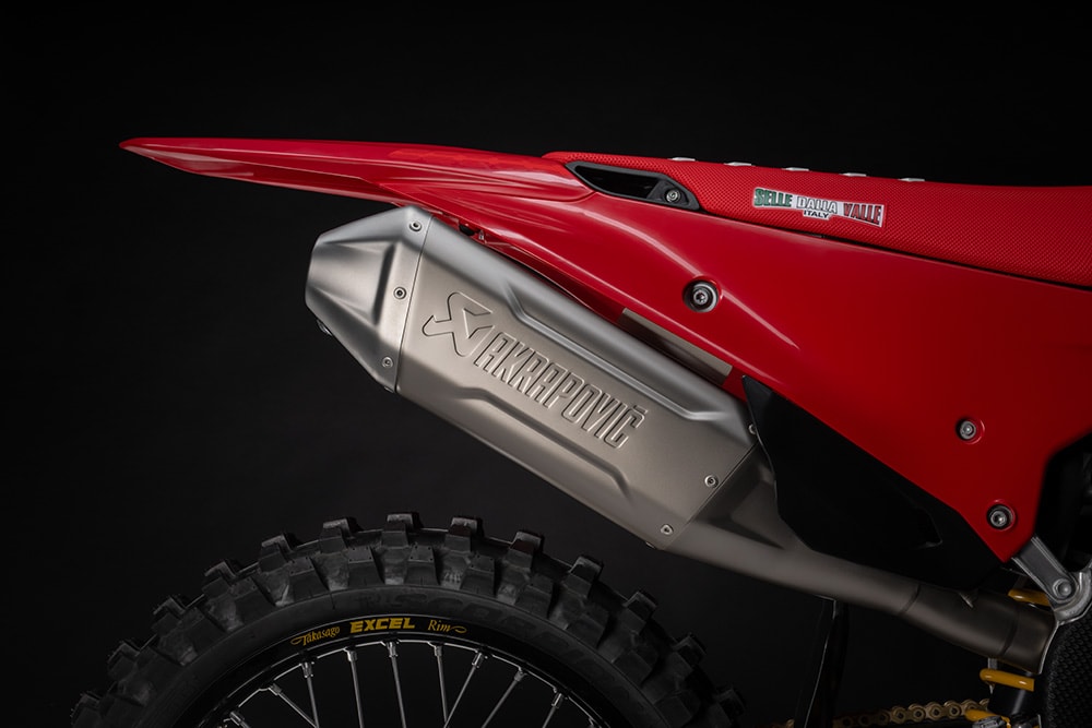 Ducati Desmo450 MX Akrapovic exhaust system