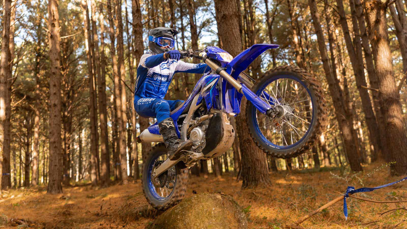 2026 Yamaha enduro motorcycle in action 